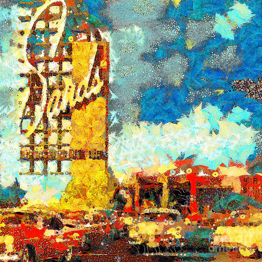 Gustav Klimt Does The Sands Hotel and Casino in Las Vegas With Frank Sinatra 20190122 sq2 Photograph by Wingsdomain Art and Photography