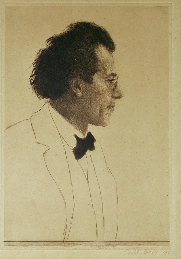 Gustav Mahler. Drawing by Emil Orlik