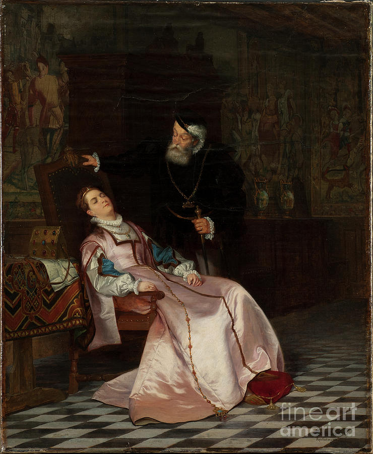 Gustav Vasa Finds His Consort Catherine Drawing by Heritage Images
