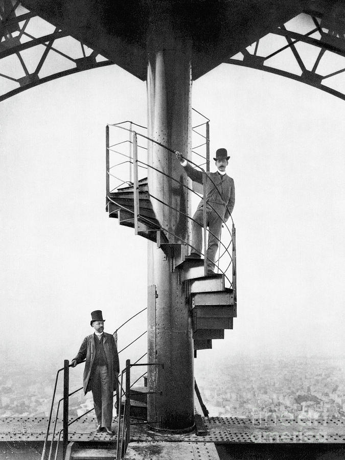 Gustave Eiffel And Friend At Eiffel Photograph by Bettmann