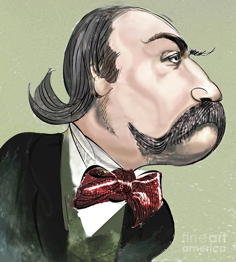 Gustave Flaubert, 2023 Painting by Neale Osborne - Fine Art America