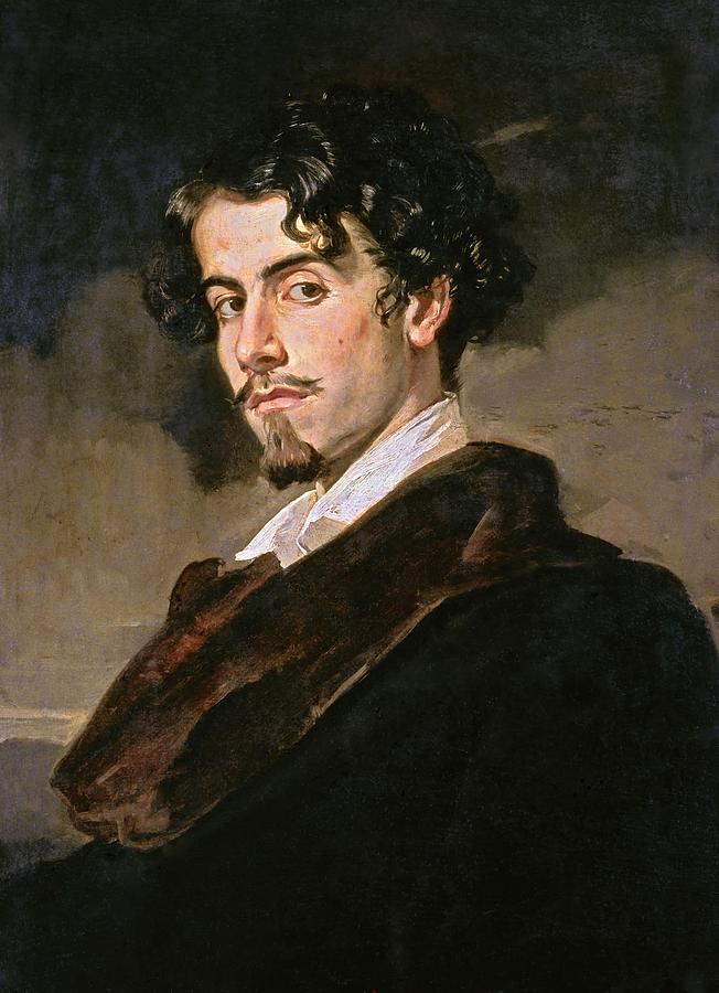 Gustavo Adolfo Becquer -1836-1870-. Becquer Valeriano. Painting by Valeriano Dominguez Becquer -1834-1870- Gustavo Adolfo Becquer -1836-1870-. Becquer Valeriano. Painting by Valeriano Dominguez Becquer -1834-1870-
