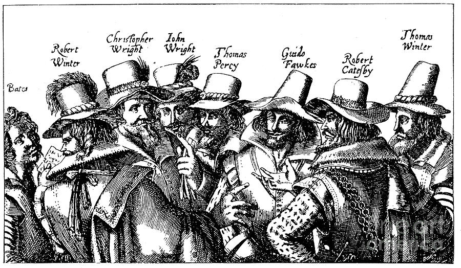 Guy Fawkes And The Gunpowder Plotters Drawing by Print Collector