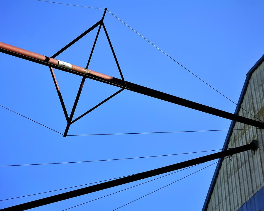 Guy-Wires Photograph by Jerry Sodorff