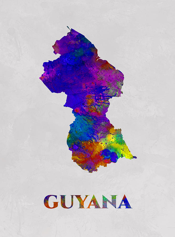 Guyana Map Artist Singh Mixed Media By Artguru Official Maps Pixels 6429