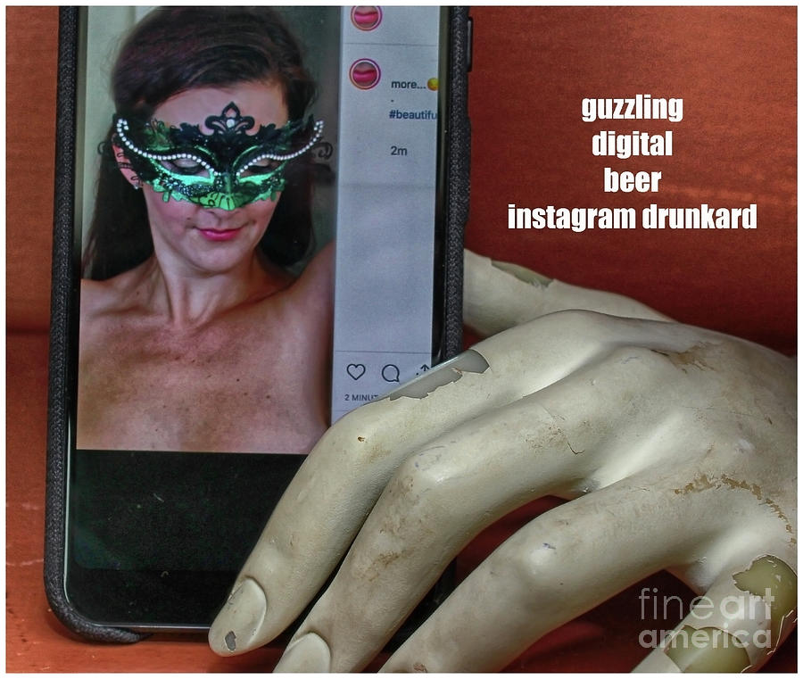Beautiful Women Photograph - Guzzling Digital Beer by Steven Digman Beautiful Women Photograph - Guzzling Digital Beer by Steven Digman