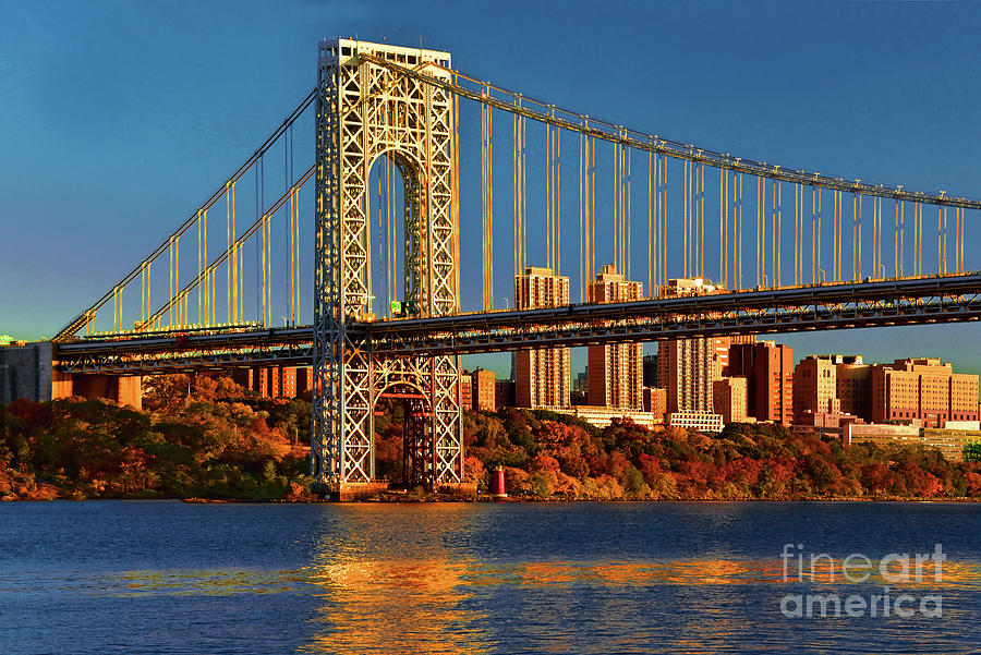 Gw Bridge Tower- The Golden Hour Photograph