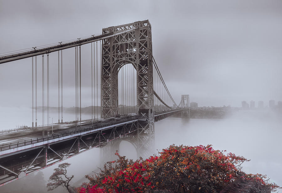 Bridge Photograph - Gwb In Autumn by Wei (david) Dai