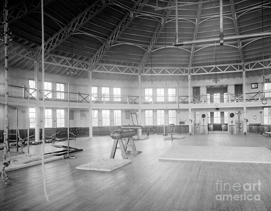 Gymnasium Interior, U.s. Naval Academy, C.1890-1901 (b/w Photo ...