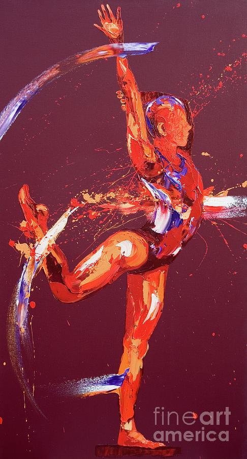 Gymnast Nine, 2011 Painting by Penny Warden