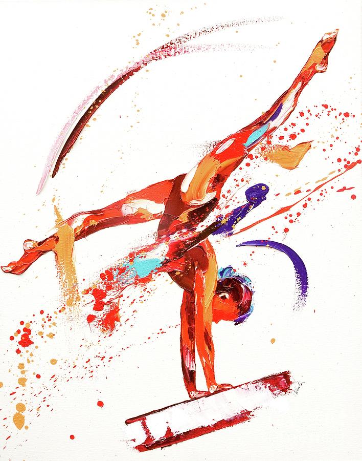 Gymnast One, 2010 Painting by Penny Warden