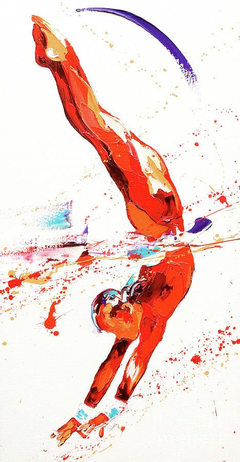 Gymnast Three, 2010 Painting by Penny Warden
