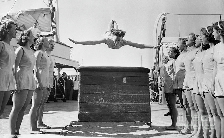 Gymnastics On The Gripsholm Photograph by Bettmann