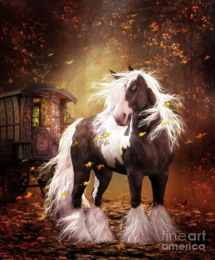 Gypsy Gold Vanner Horse Digital Art by Shanina Conway