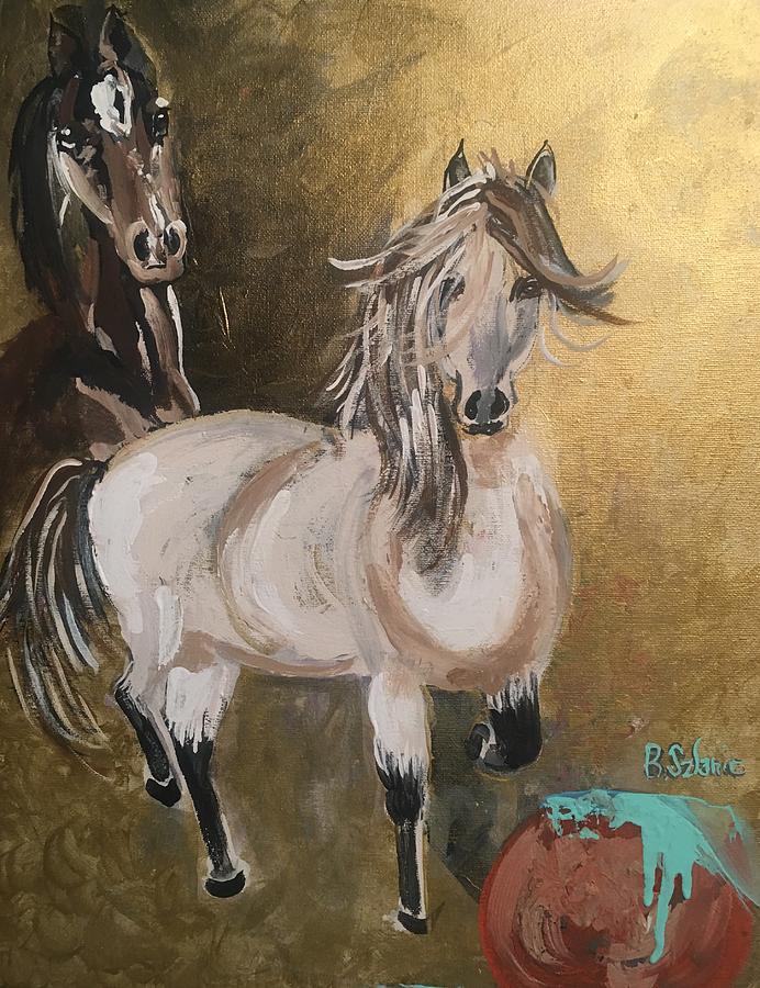 Gypsy horse 2 Painting by Barbara Szlanic