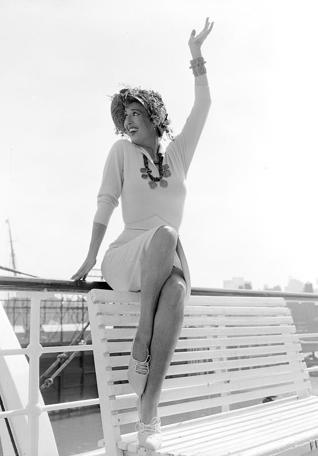 Gypsy Rose Lee Sets Sail Aboard The Photograph by New York Daily News Archive