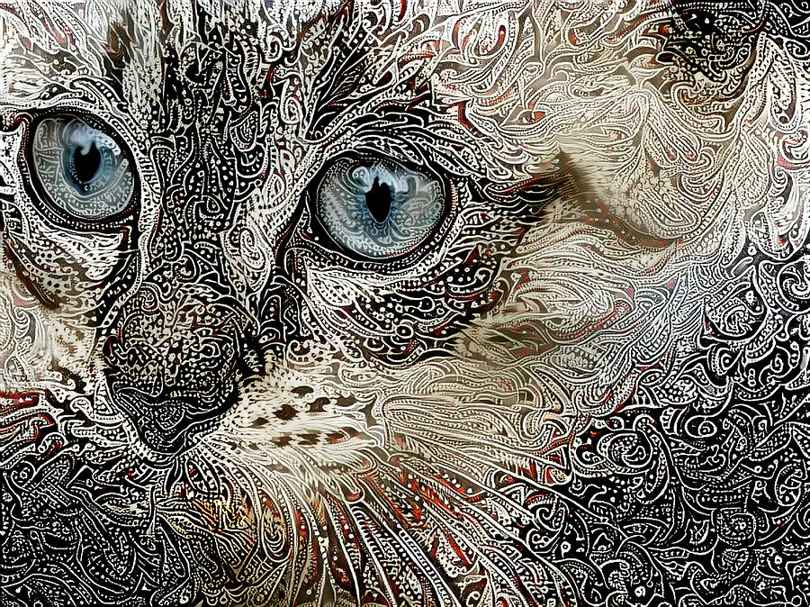 Siamese Cat Digital Art - Gypsy the Siamese Kitten by Peggy Collins