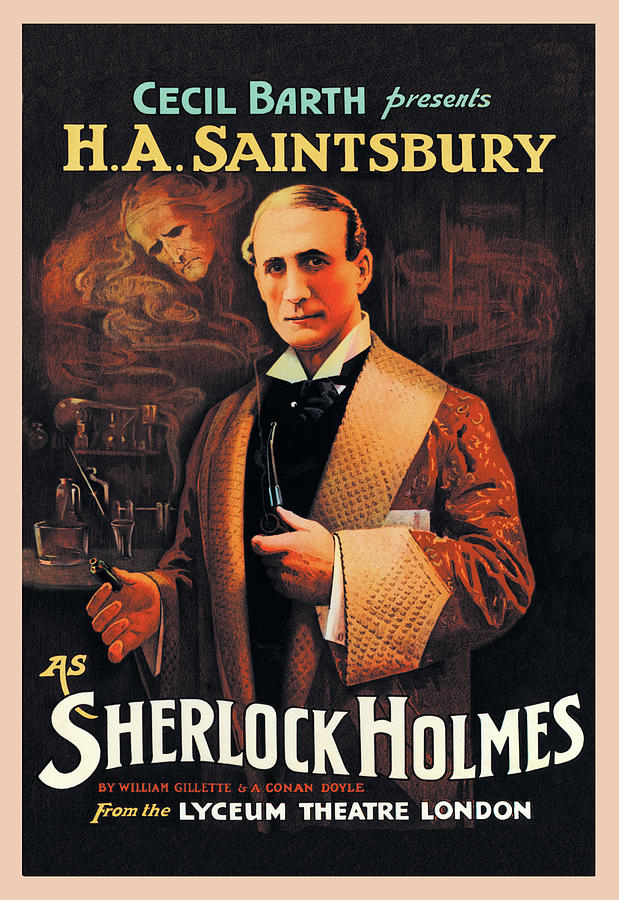 H. A. Saintsbury as Sherlock Holmes (book cover) Painting by Unknown