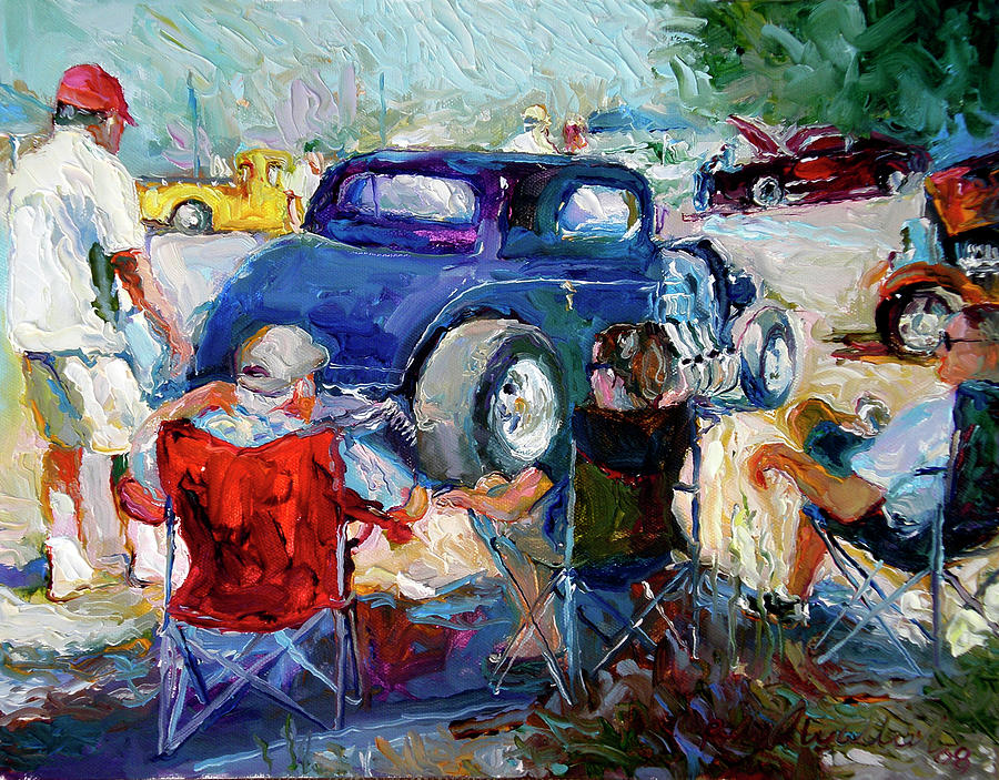 Antique Car Painting - H Rods by Richard Wallich