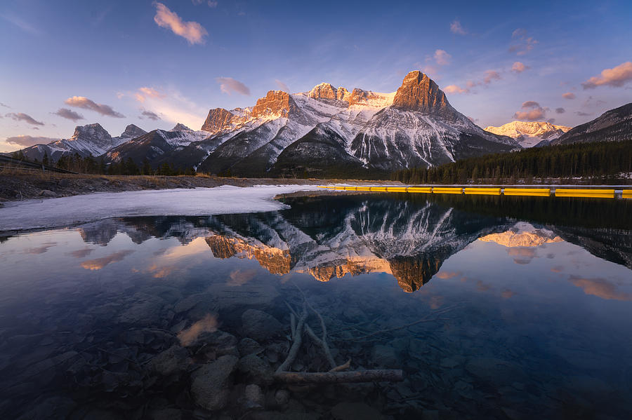 Banff National Park Photograph - Ha Ling Peak  Morning by Yongnan Li ?????