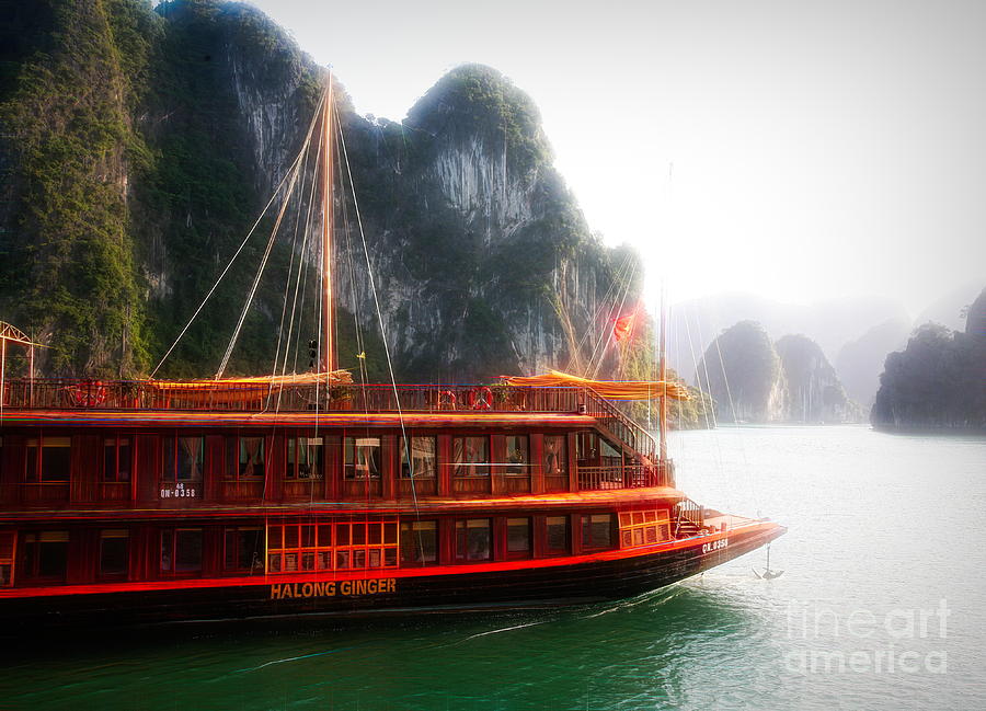 Ha Long Bay Cruising Color Plus Photograph by Chuck Kuhn