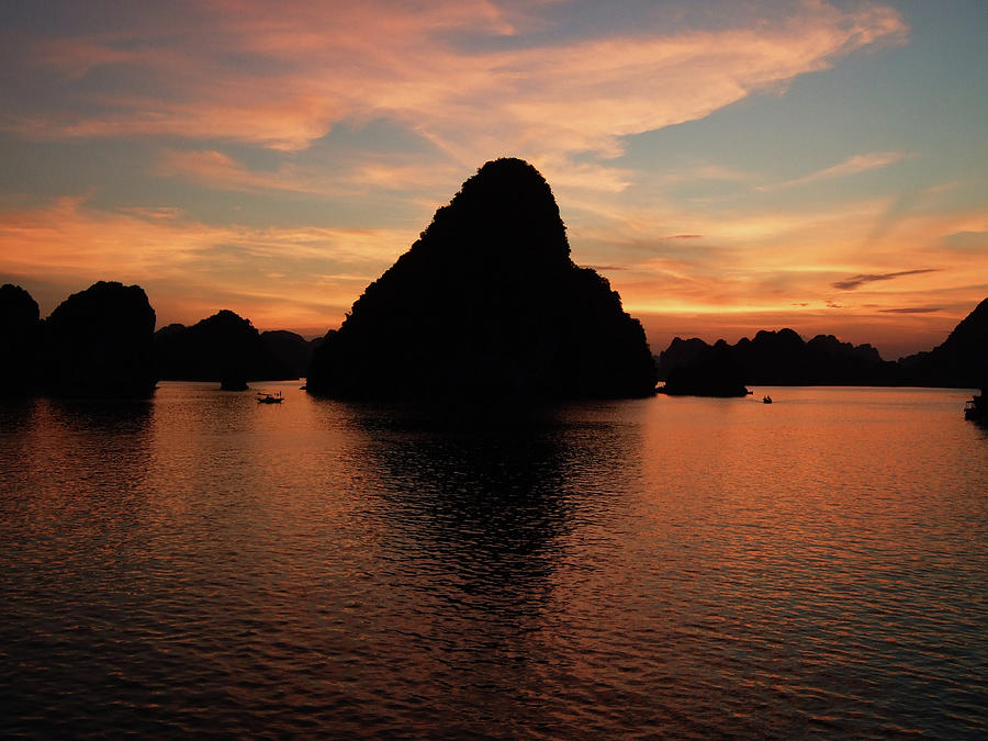 Ha Long Bay Sunset Photograph by Thomas Davis