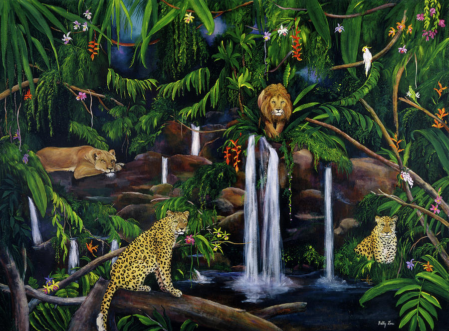 Jungle Painting - Habitat by Betty Lou