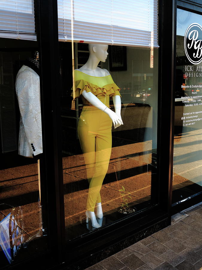Hackensack, NJ -  Side Street Shop Window 2018 Photograph by Frank Romeo