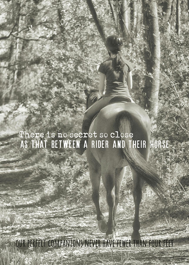 HACKING quote Photograph by Dressage Design