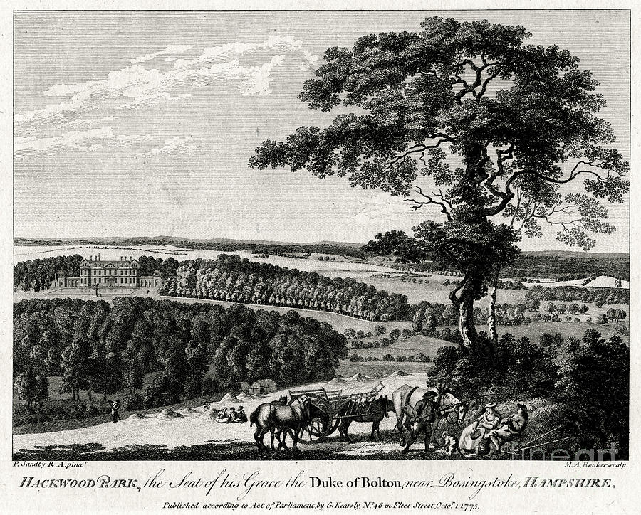 Hackwood Park, The Seat Of His Grace Drawing by Print Collector