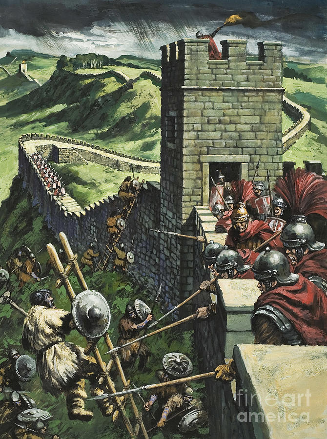 Hadrians Wall Painting by Harry Green