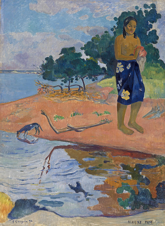 Haere Pape Painting by Paul Gauguin
