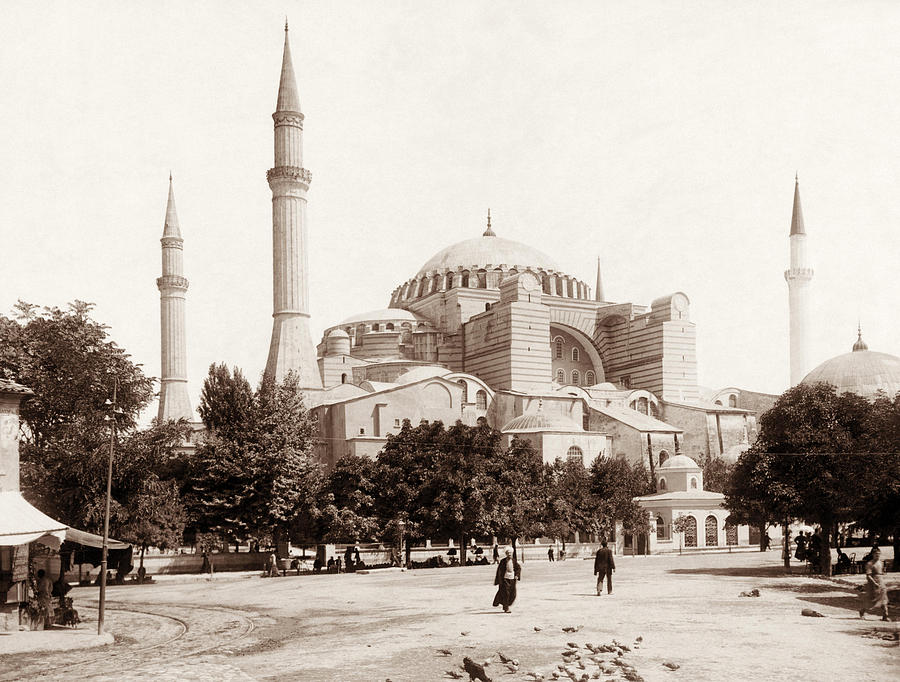 Hagia Sophia Photograph - Circa 1890 Photograph by War Is Hell Store