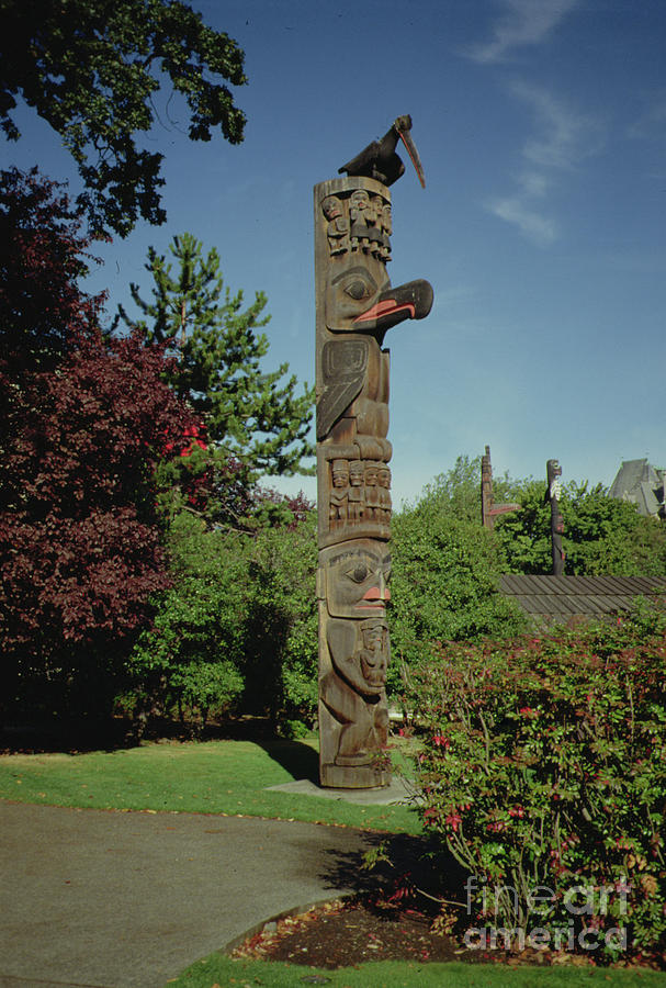 Haida Totem Pole Painting by Canadian School - Fine Art America