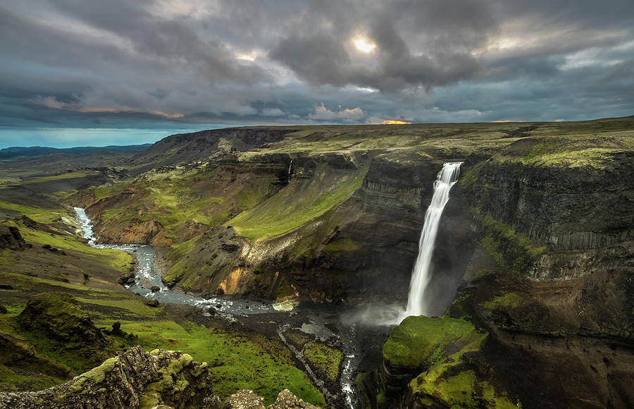Haifoss waterfalls-Iceland Photograph by Usha Peddamatham