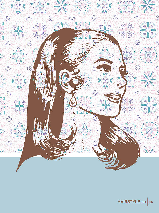 Vintage Drawing - Hair model by CSA Images