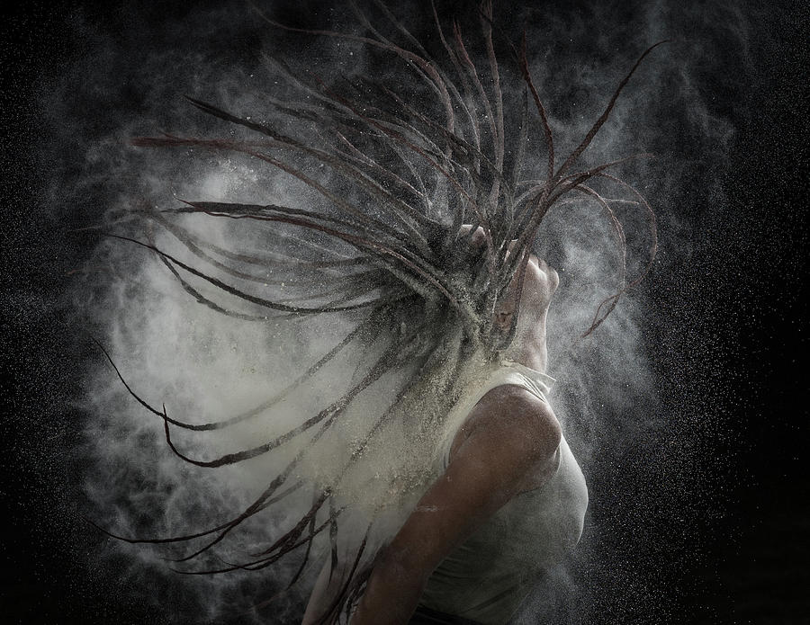 Portrait Photograph - Hair With Dust by Ronen Rosenblatt