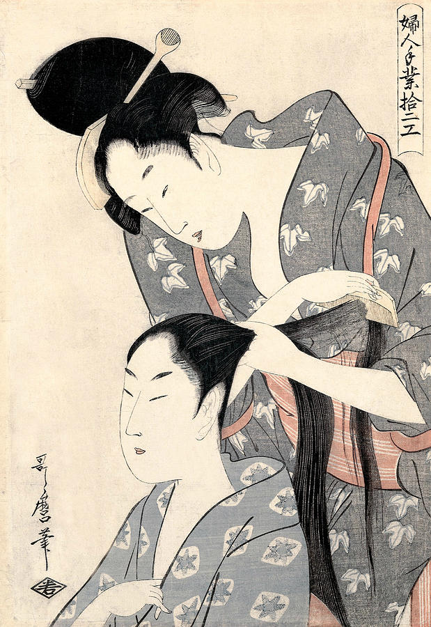 Hairdresser Relief by Kitagawa Utamaro