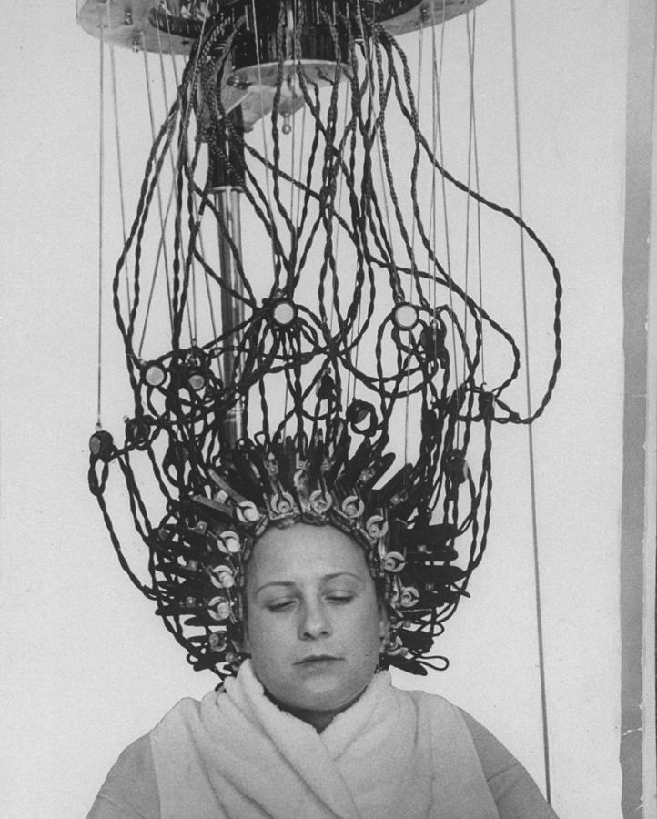Hairdressing Salon Photograph by Alfred Eisenstaedt