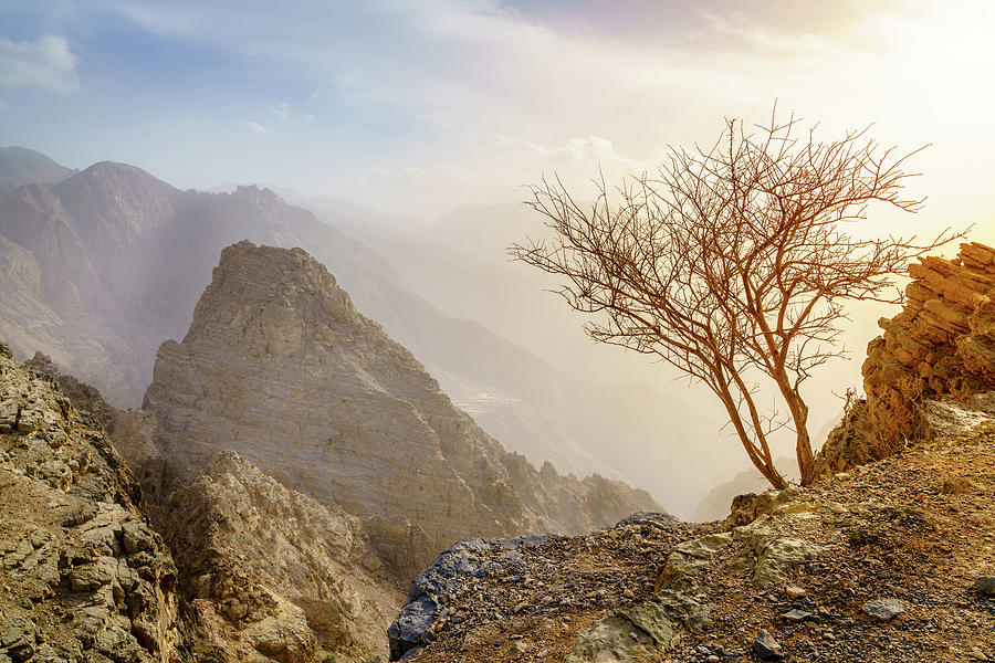 Mountain Photograph - Hajar Mountains of Ras Al Khaimah by Alexey Stiop