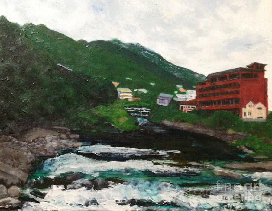 Landscape Painting - Hakone In natural splendor by Sawako Utsumi Landscape Painting - Hakone In natural splendor by Sawako Utsumi