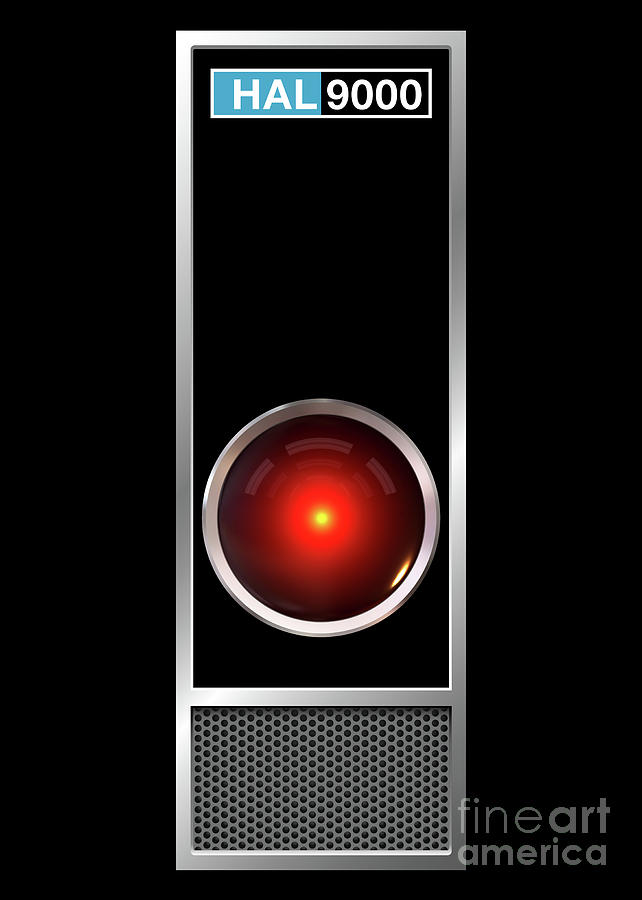 HAL 9000 Panel Mixed Media by KulturArts Studio
