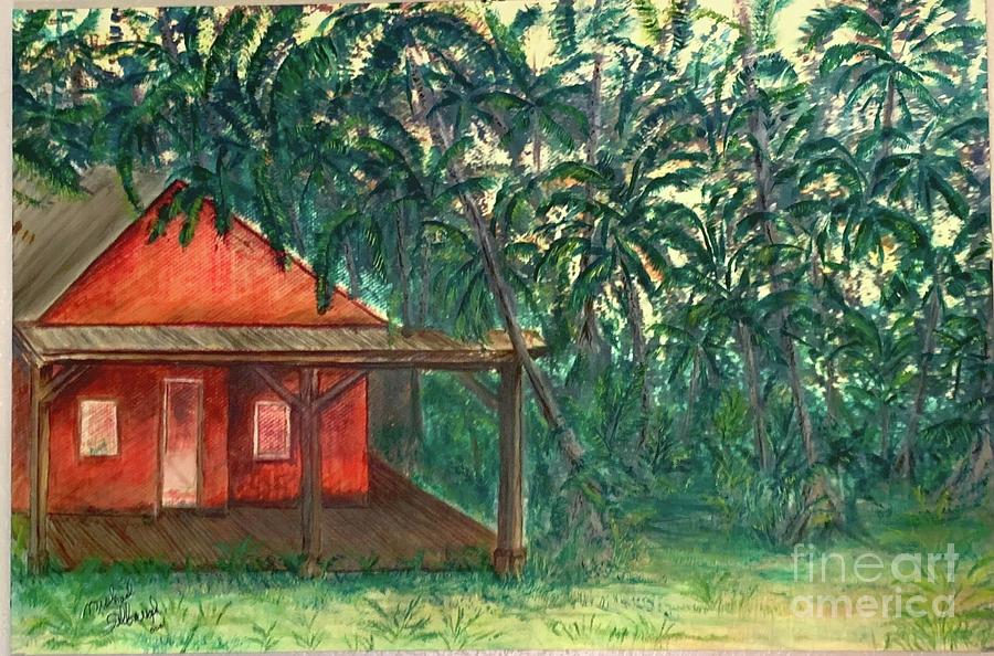 Hale Beach Pohoiki Park Painting by Michael Silbaugh