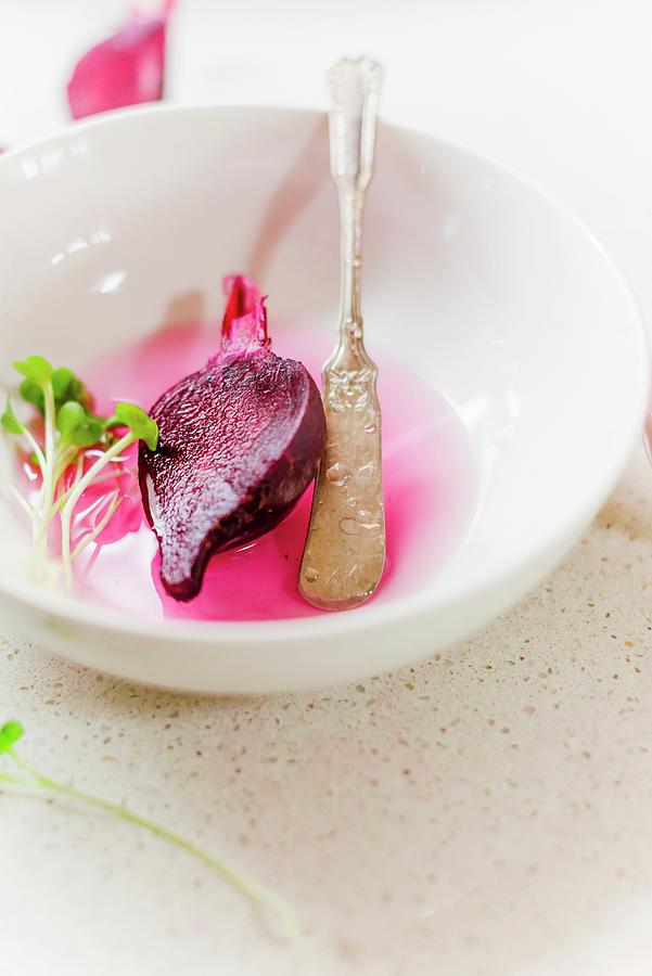 Half A Beetroot In A Bowl Photograph by Au Petit Gout Photography Llc