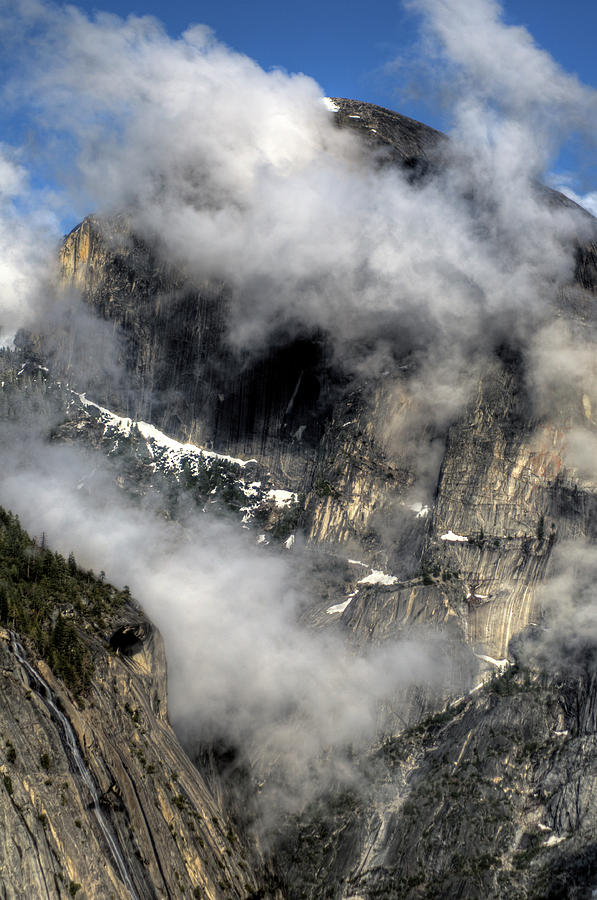 Half Dome In The Clouds Photograph by Mason Cummings