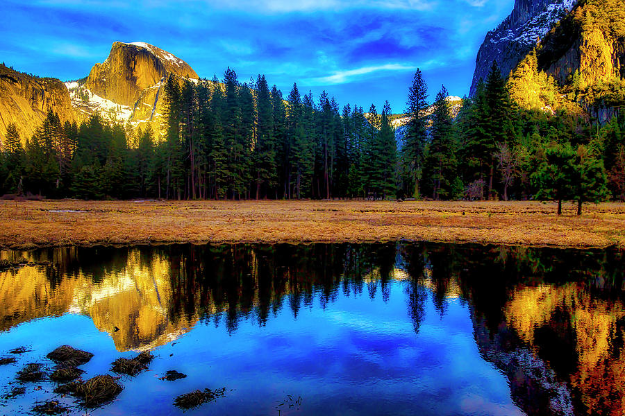 Half Dome Reflection Photograph by Garry Gay