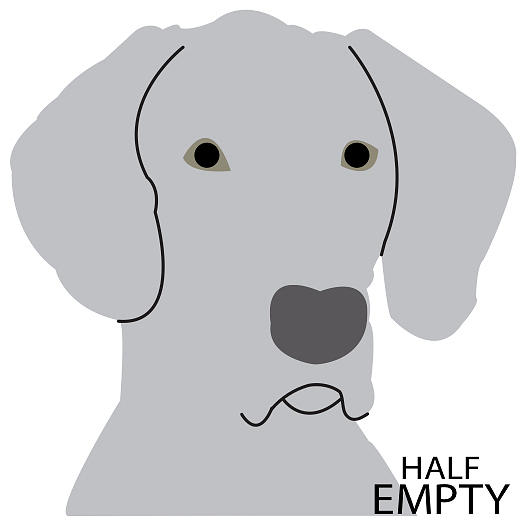 Half Empty Weimaraner by Caroline Elgin Half Empty Weimaraner by Caroline Elgin