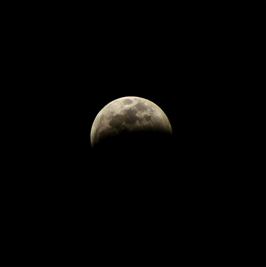 Half Moon Lunar Eclipse Photograph by Dustin Woods - Pixels