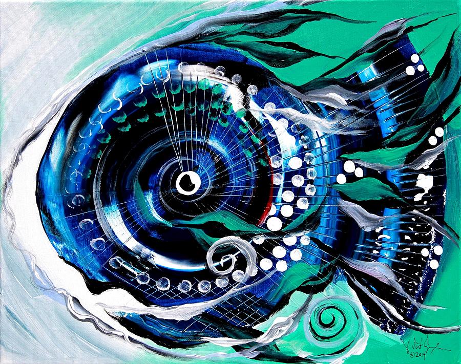 Half-Smile, Break The Ice Fish Painting by J Vincent Scarpace
