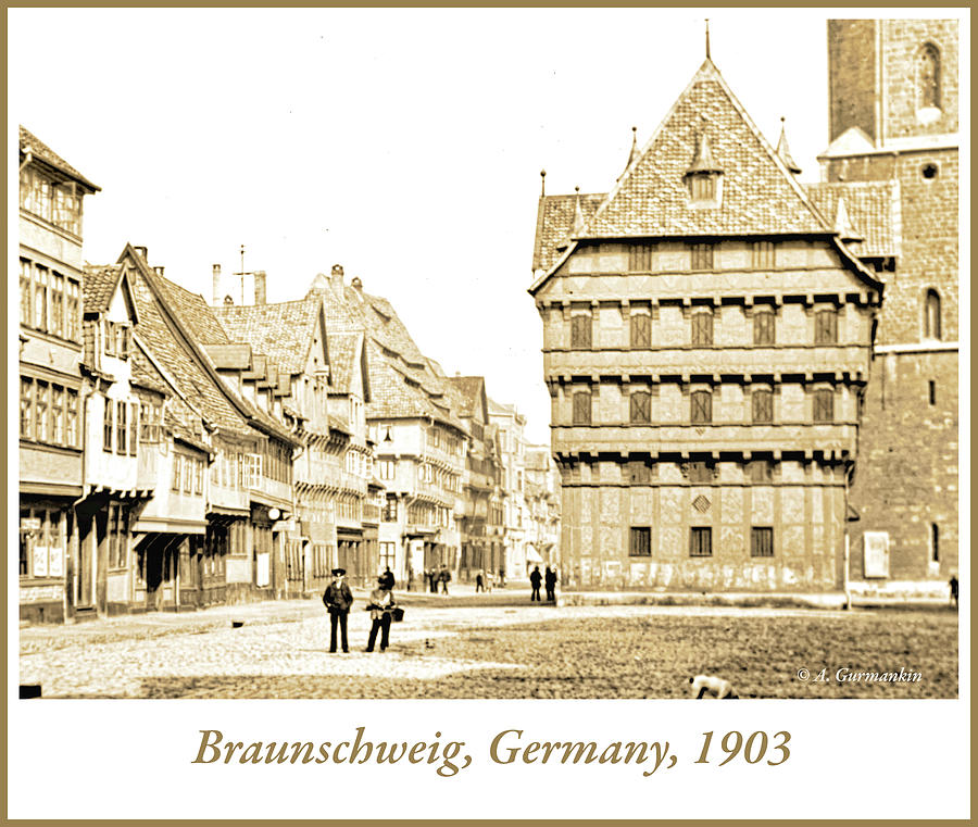 Half-timbered House, Braunschweig, Germany, 1903 Photograph by A Macarthur Gurmankin